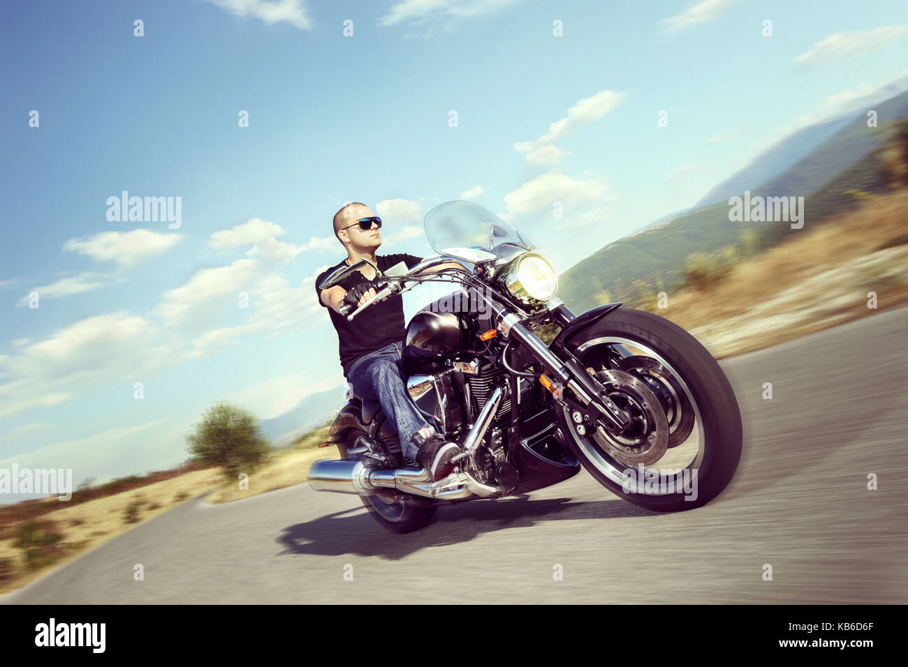 Cool guy on motorcycle hi-res stock photography and images - Alamy