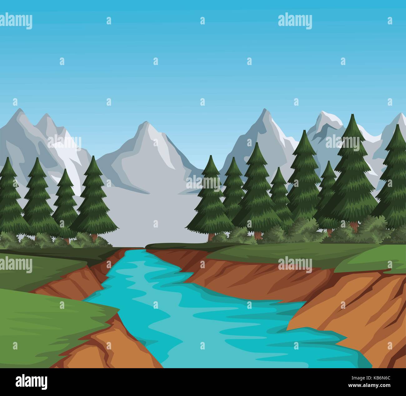 Beautiful landscape view Stock Vector Image & Art - Alamy