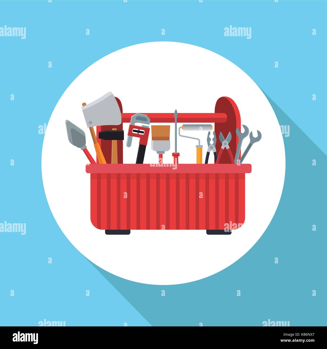 Construction toolbox service Vector Ilustration icon urban Stock Vector ...