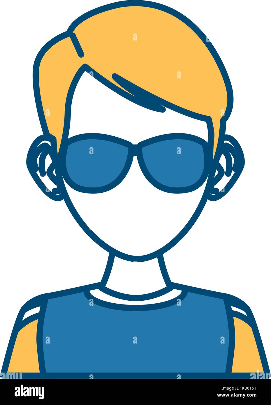 Young man with sunglasses cartoon Stock Vector Image & Art - Alamy