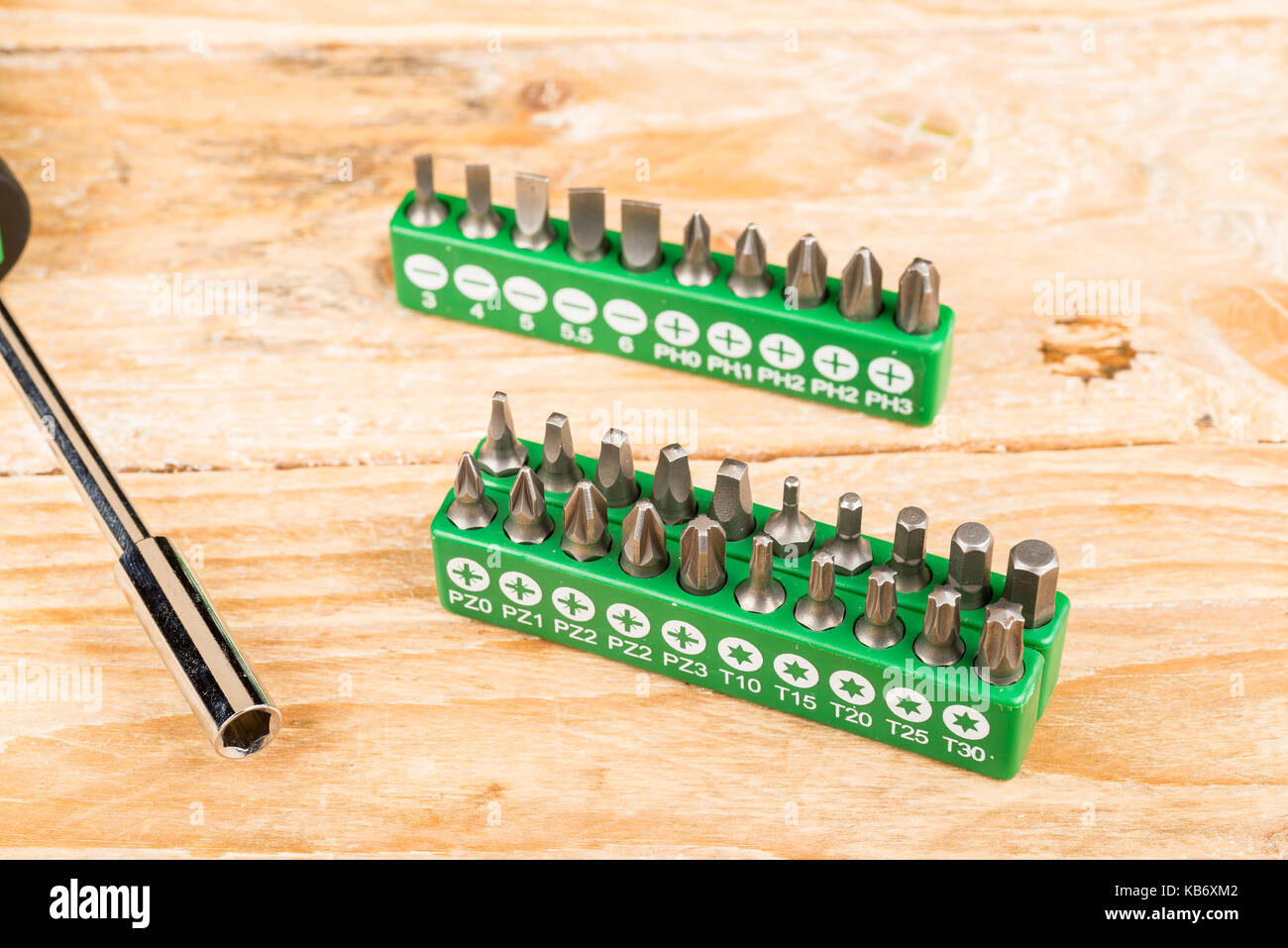 Assortment of screwdriver insert tips Stock Photo Alamy