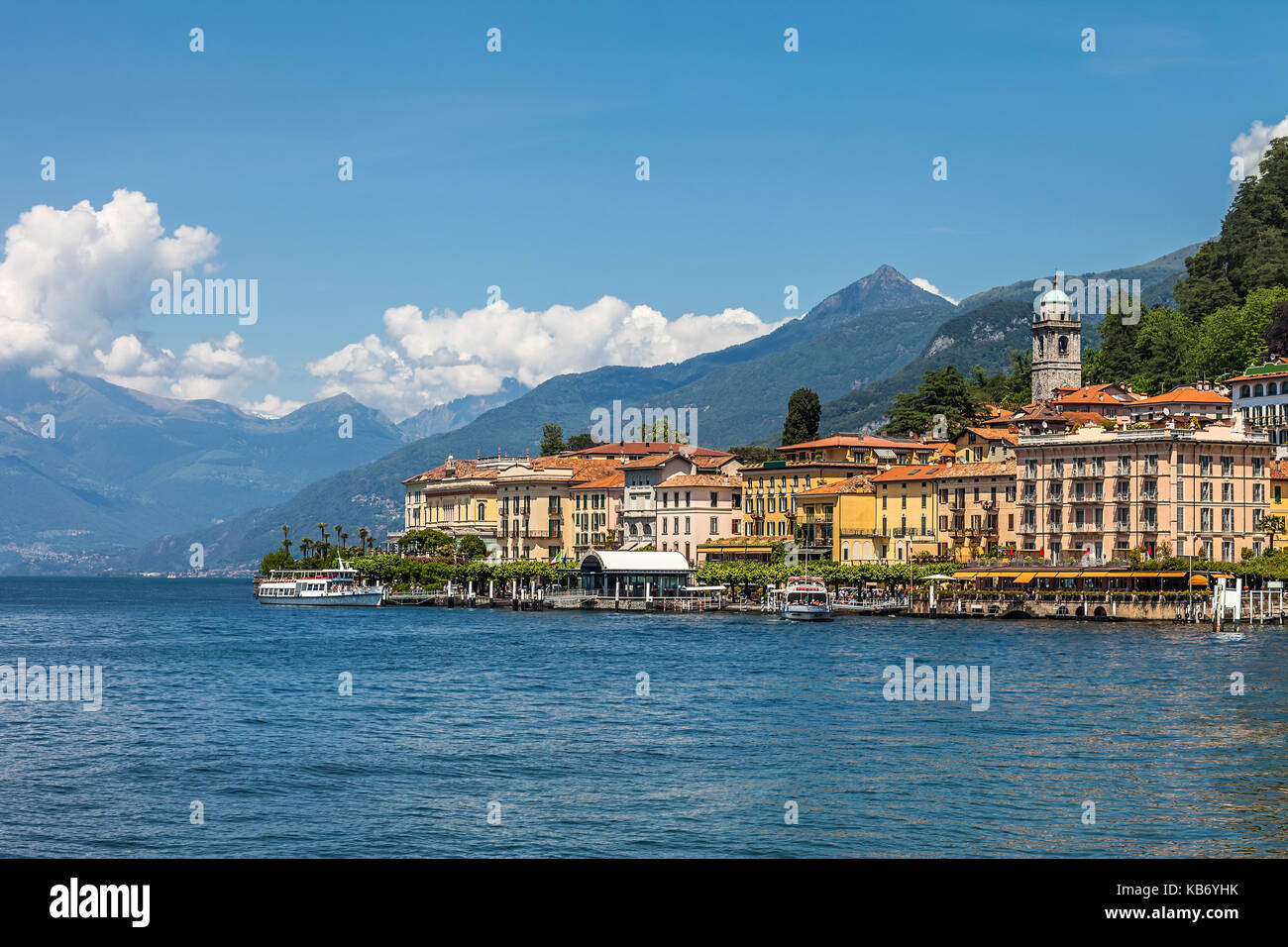 beautiful town Bellagio on Lake Como in Italy. European vacation Stock Photo