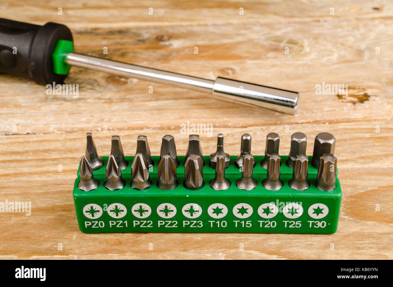 Assortment of screwdriver insert tips Stock Photo Alamy