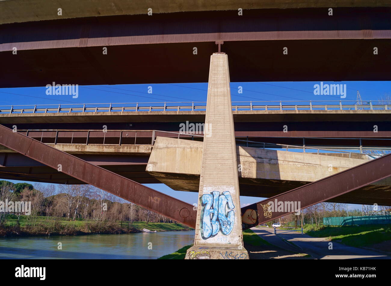 Varlungo bridge Florence Italy Stock Photo
