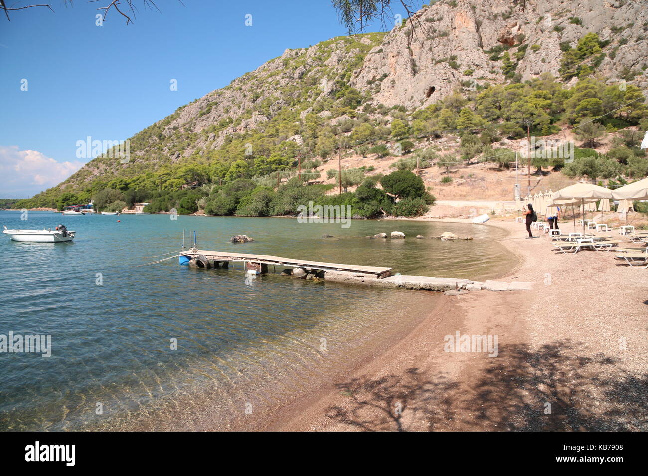 Loutraki Lake Corinth Greece Stock Photo Alamy