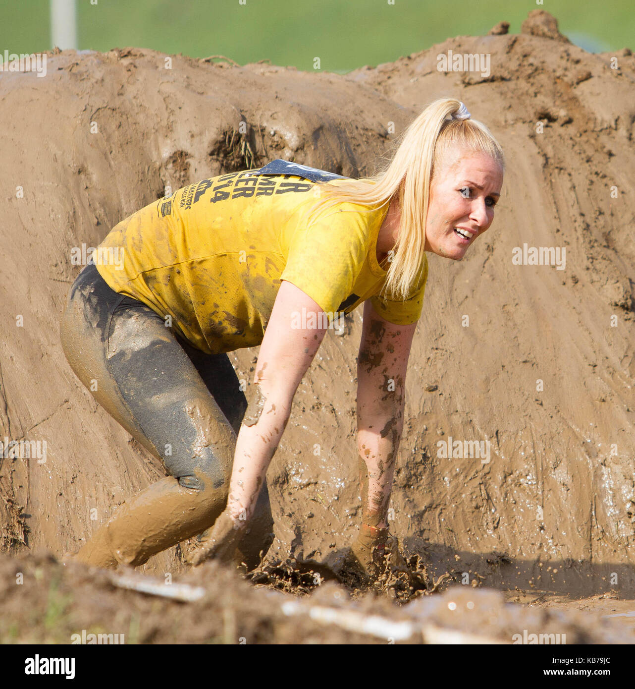 Strong viking mud race Stock Photo Alamy