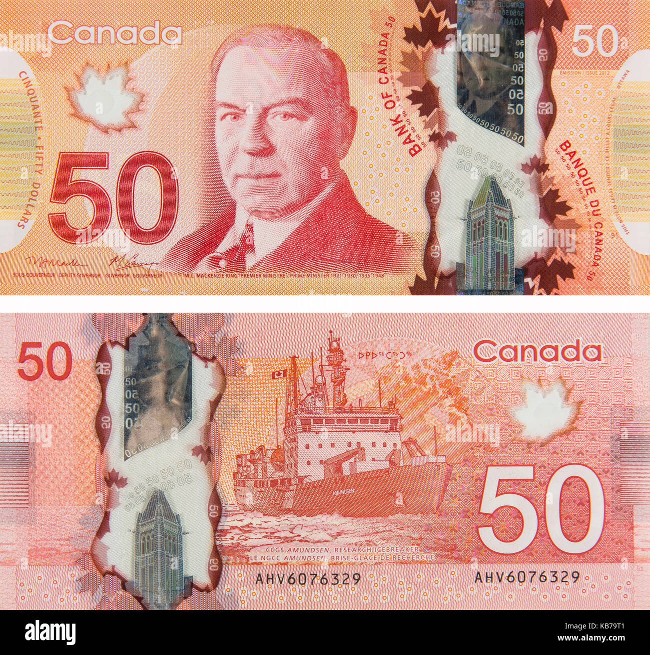 Canadian dollar bill 50 hi-res stock photography and images - Alamy