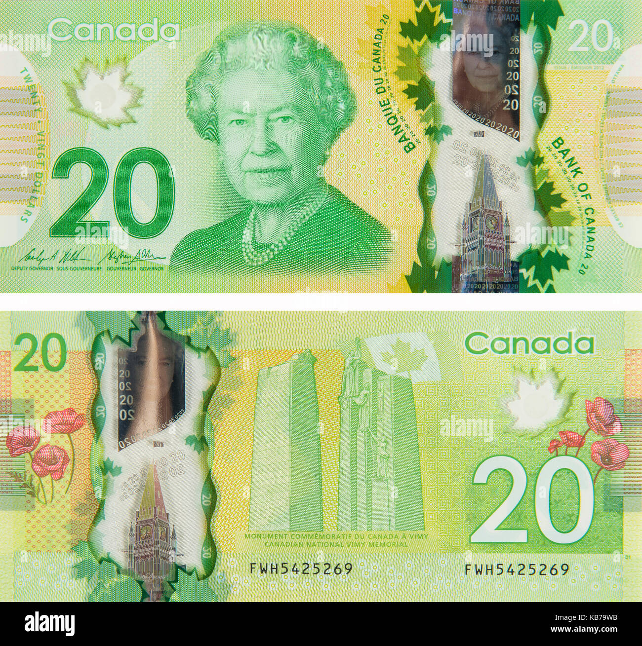 American and canadian dollars hi-res stock photography and images