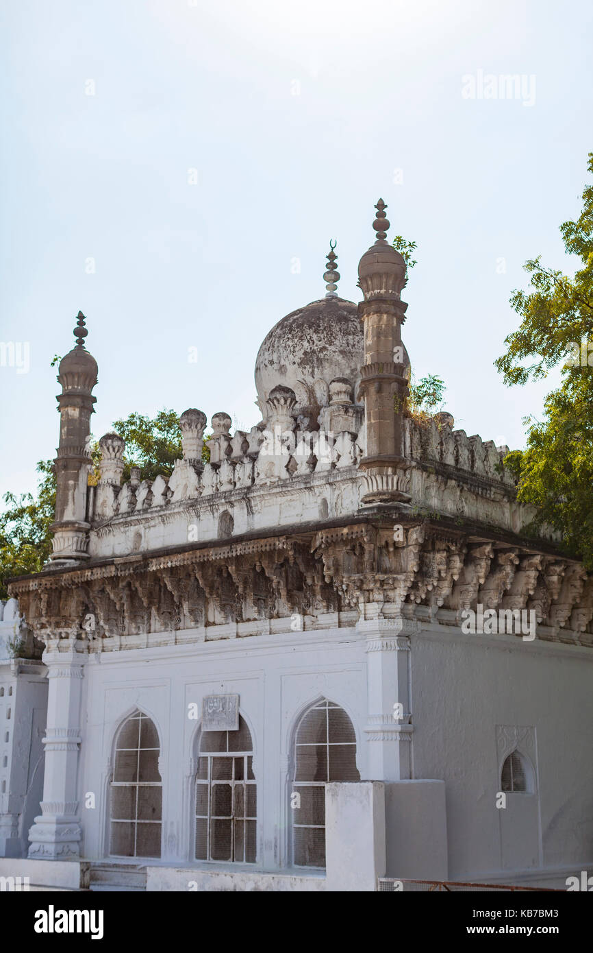 Khwaja bande nawaj dhargha is located in Gulbarga, India. Its a famous hystoric place which was built by nawabs. Stock Photo