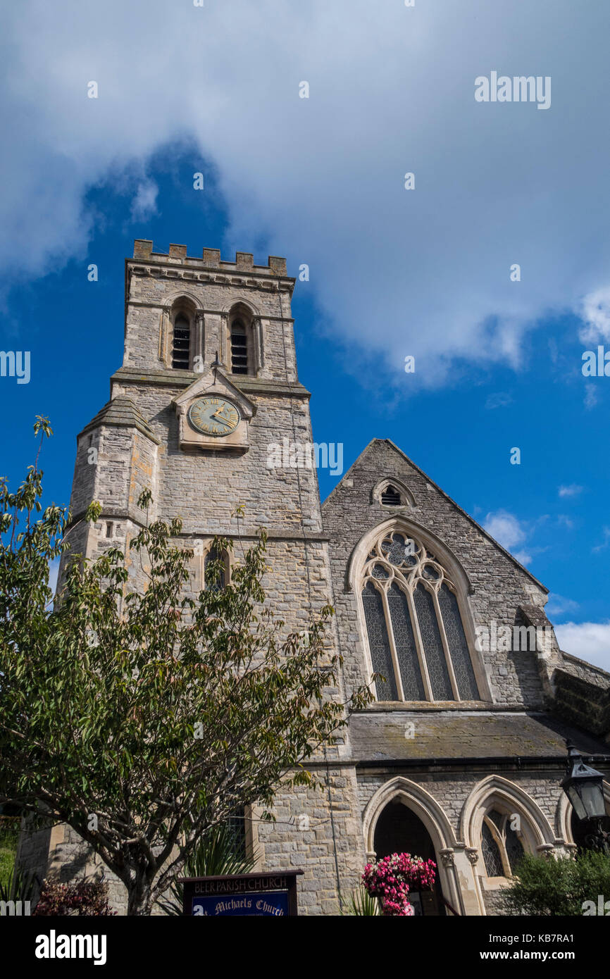 St Michaels Church in Beer, Devon. Coastal Mission Community Stock