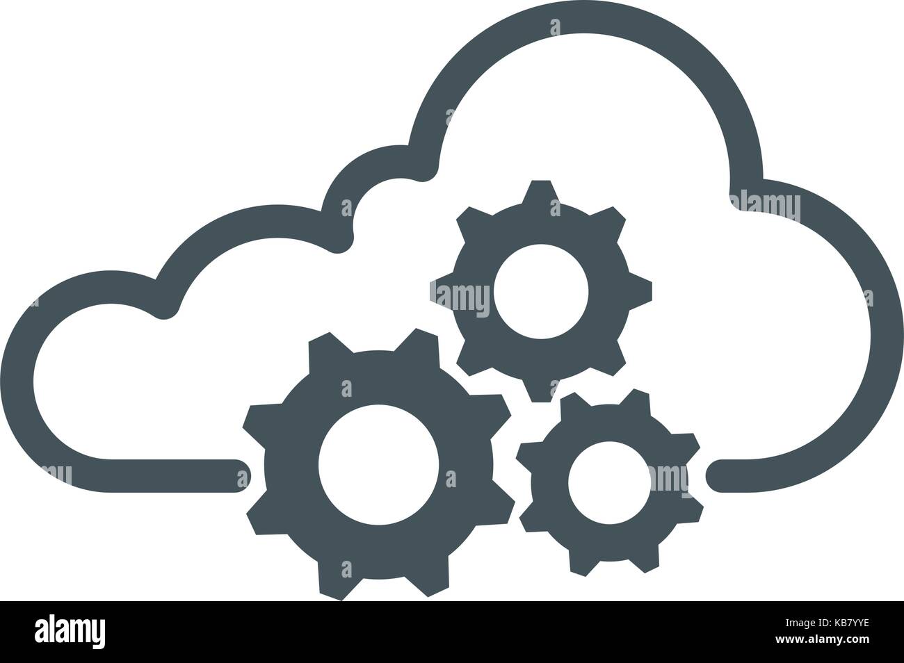 cloud computing with gears vector illustration design Stock Vector ...