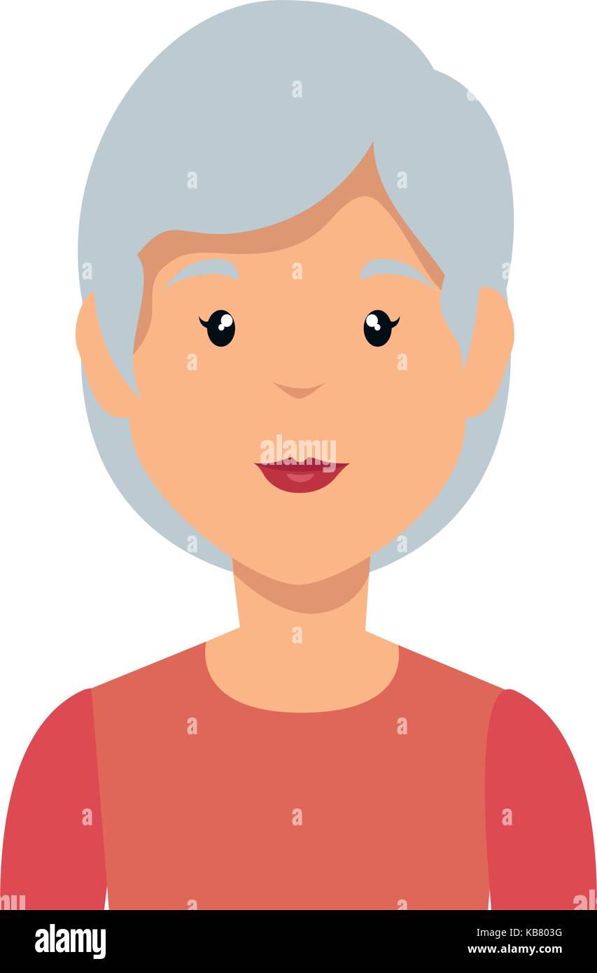 old woman avatar character vector illustration design Stock Vector ...