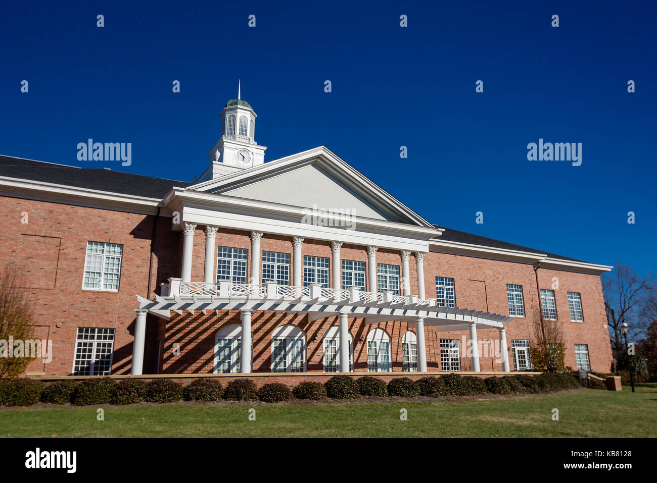Martha S. and Carl H. Linder III Hall, College of Arts and Sciences at Elon University in Elon, North Carolina.  Built in 2009. Stock Photo