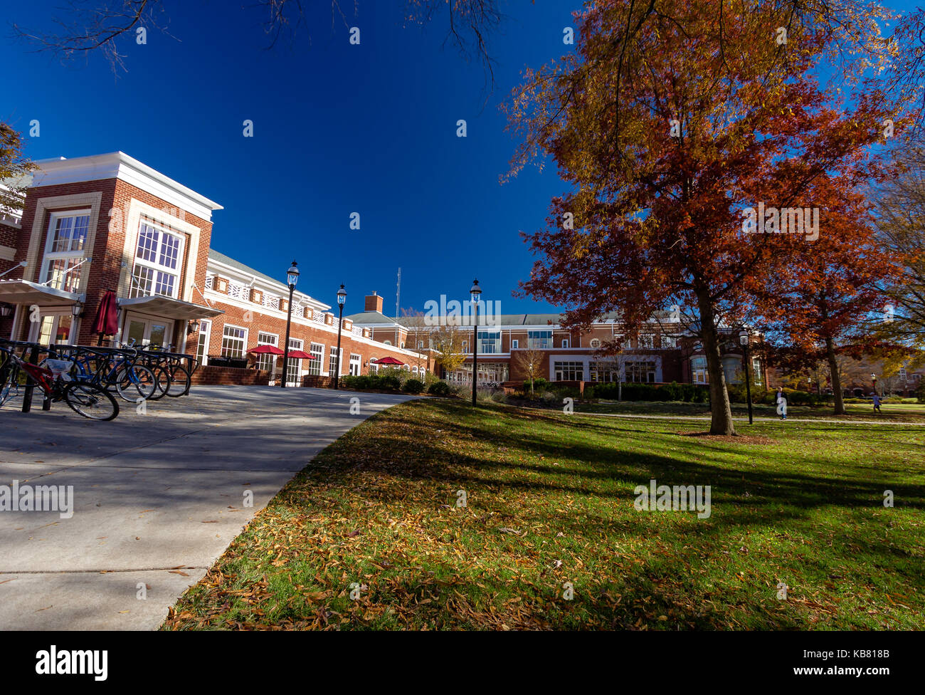 Lakeside Dining Hall at Elon University in Elon, North Carolina.  Built in 2013. Stock Photo