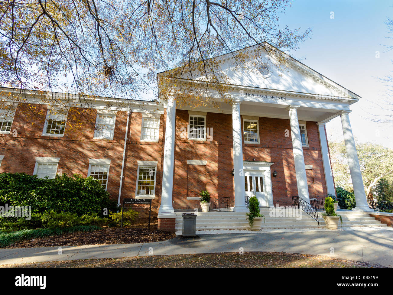 McEwen Building, School of  Communications at Elon University in Elon, North Carolina.  Built in 1968. Stock Photo