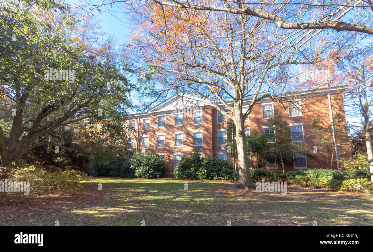 Virginia Hall at Elon University in Elon, North Carolina.  Built in 1956. Stock Photo