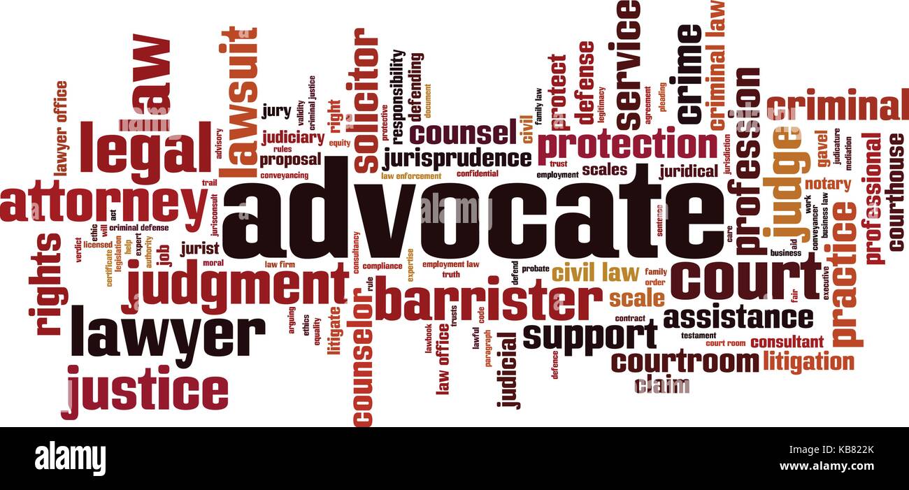 Advocate word cloud concept. Vector illustration Stock Vector Image