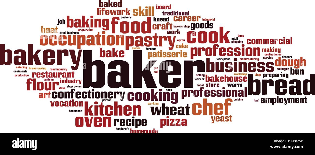 Baker word cloud concept. Vector illustration Stock Vector Image & Art