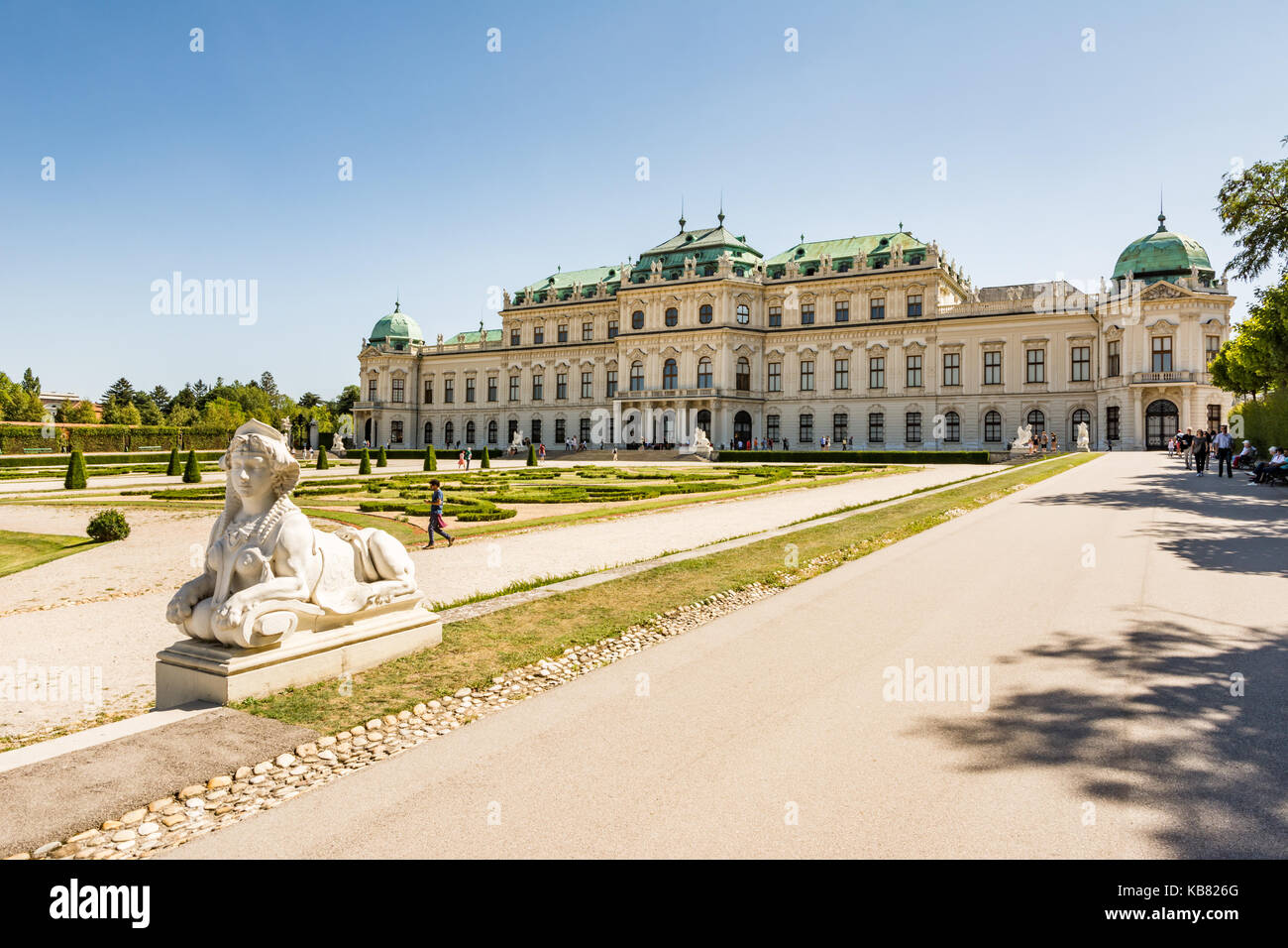 VIENNA, AUSTRIA AUGUST 29 People in the garden of the Belvedere