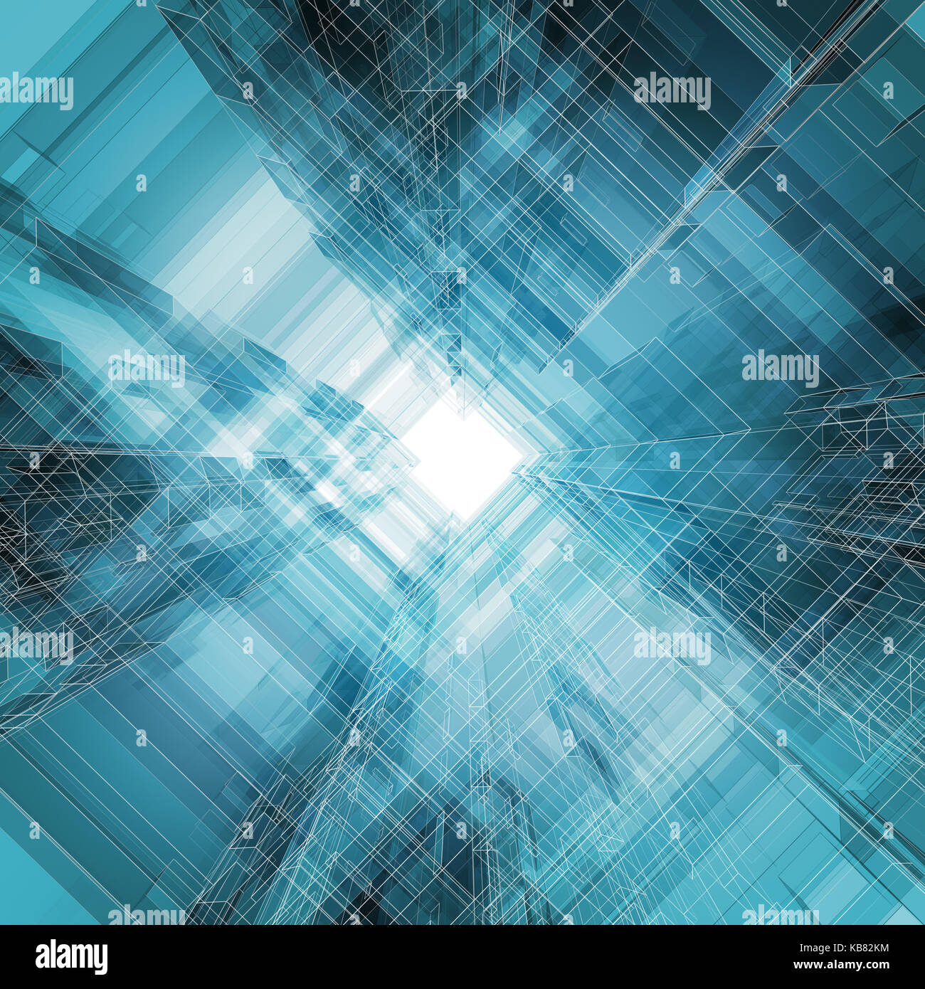 Abstract architecture 3d rendering Stock Photo - Alamy