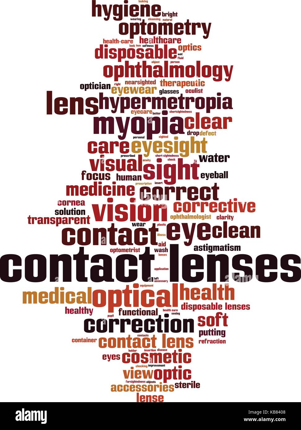 Contact lenses cloud concept. Vector illustration Stock Vector