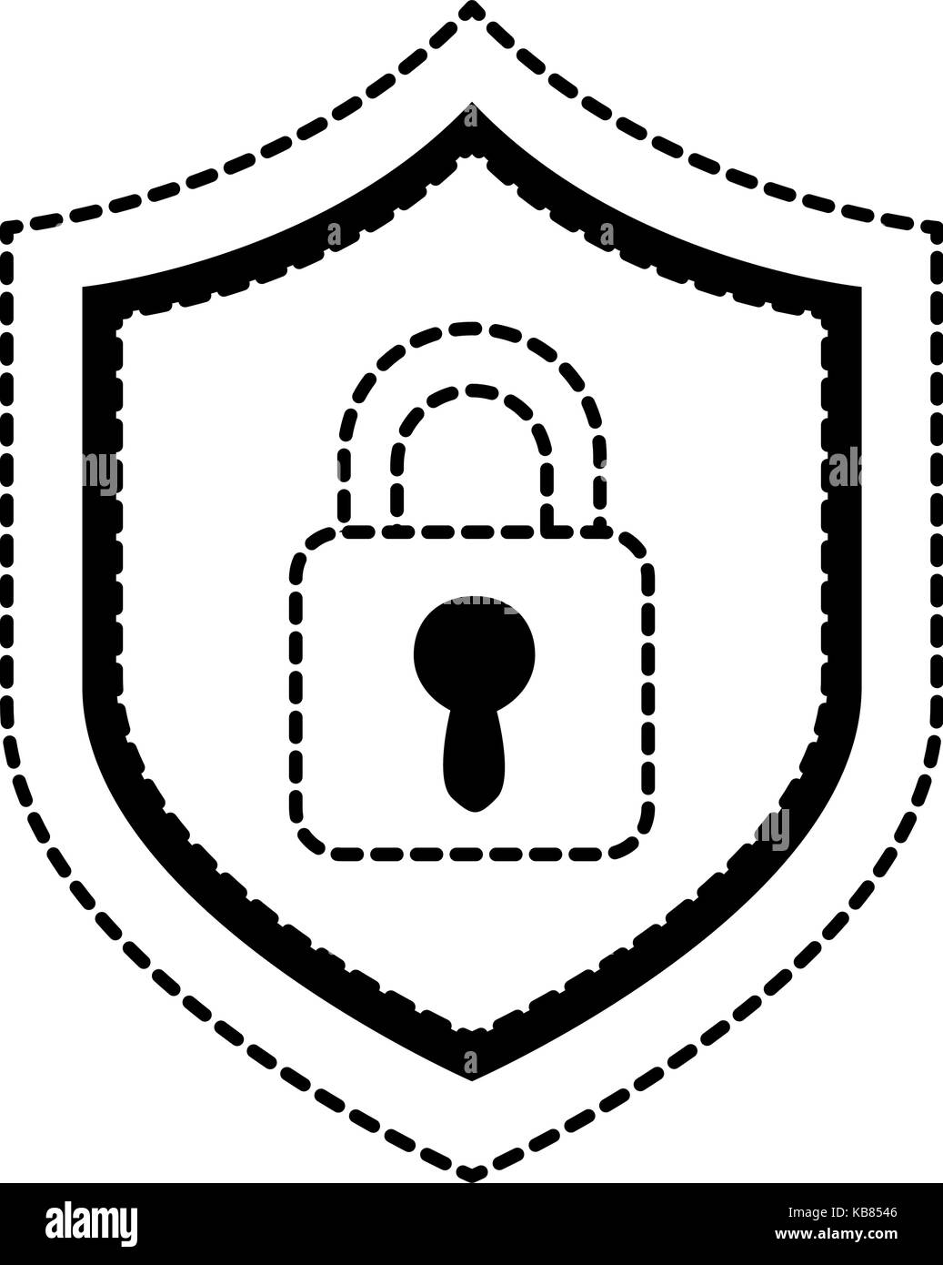 shield with safe padlock isolated icon vector illustration design Stock ...