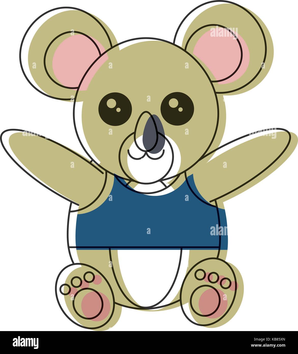 cute koala icon over white background vector illustration Stock Vector ...