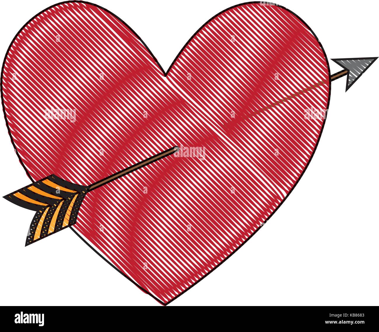 arrowed heart icon over white background vector illustration Stock ...