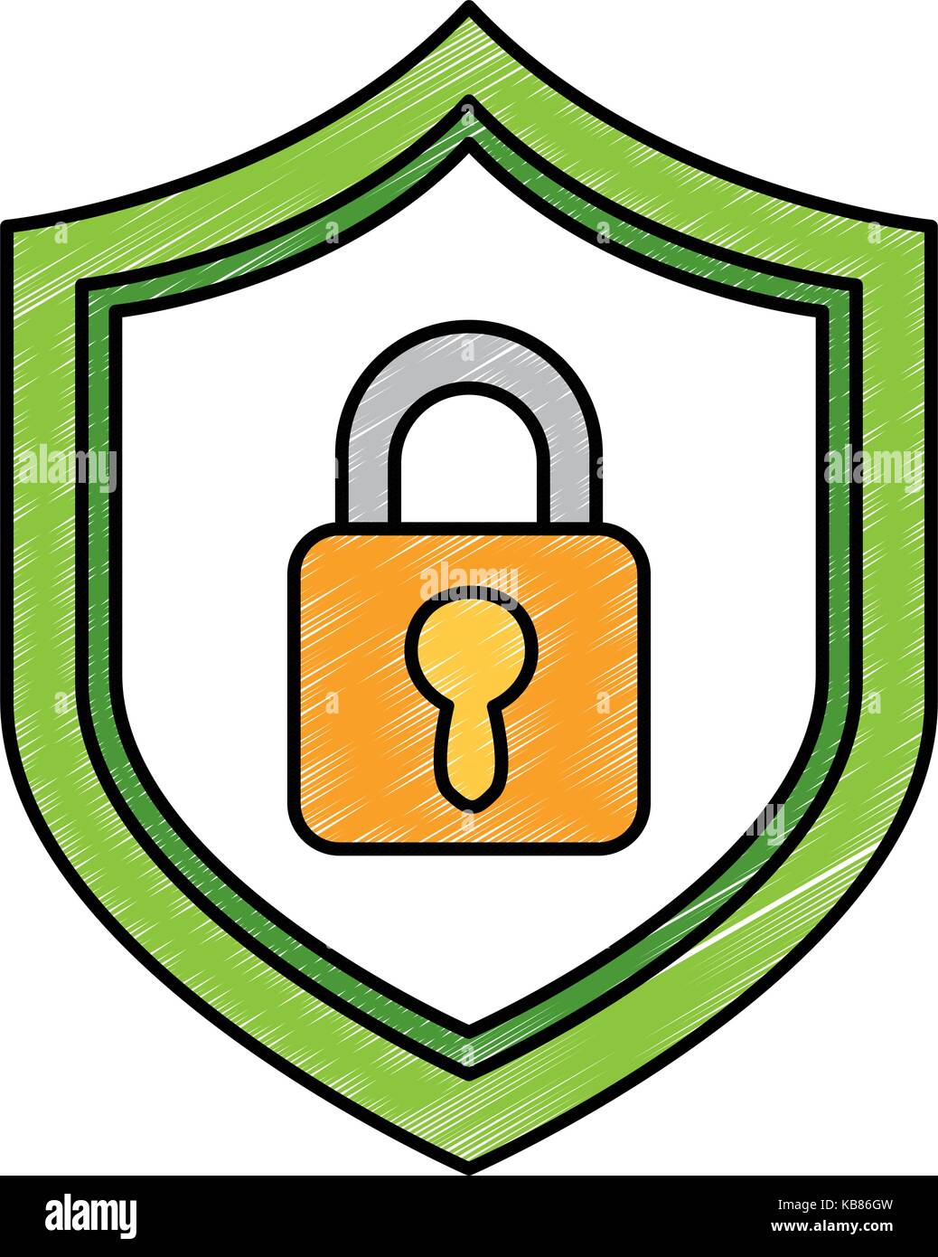 shield with safe padlock isolated icon vector illustration design Stock ...