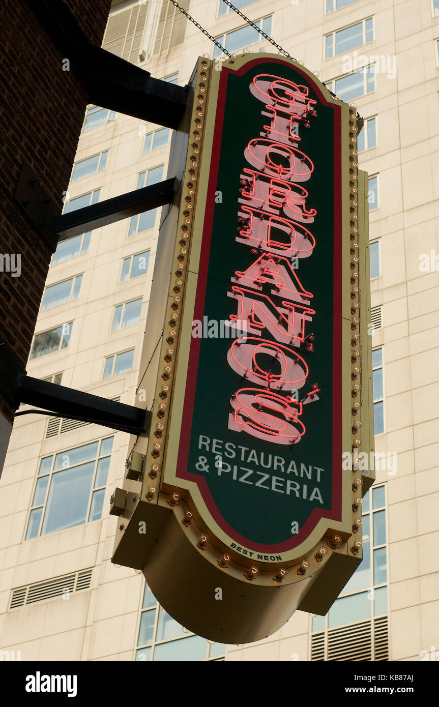 Giordano's Pizzeria and restaurant in Chicago Stock Photo
