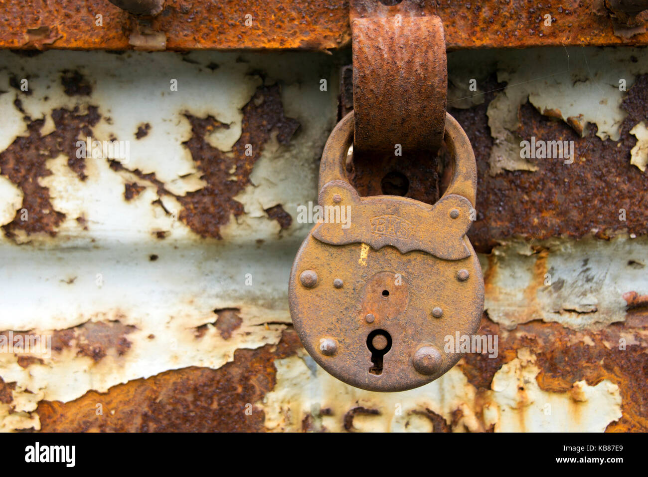 Old rusted lock Stock Photo Alamy