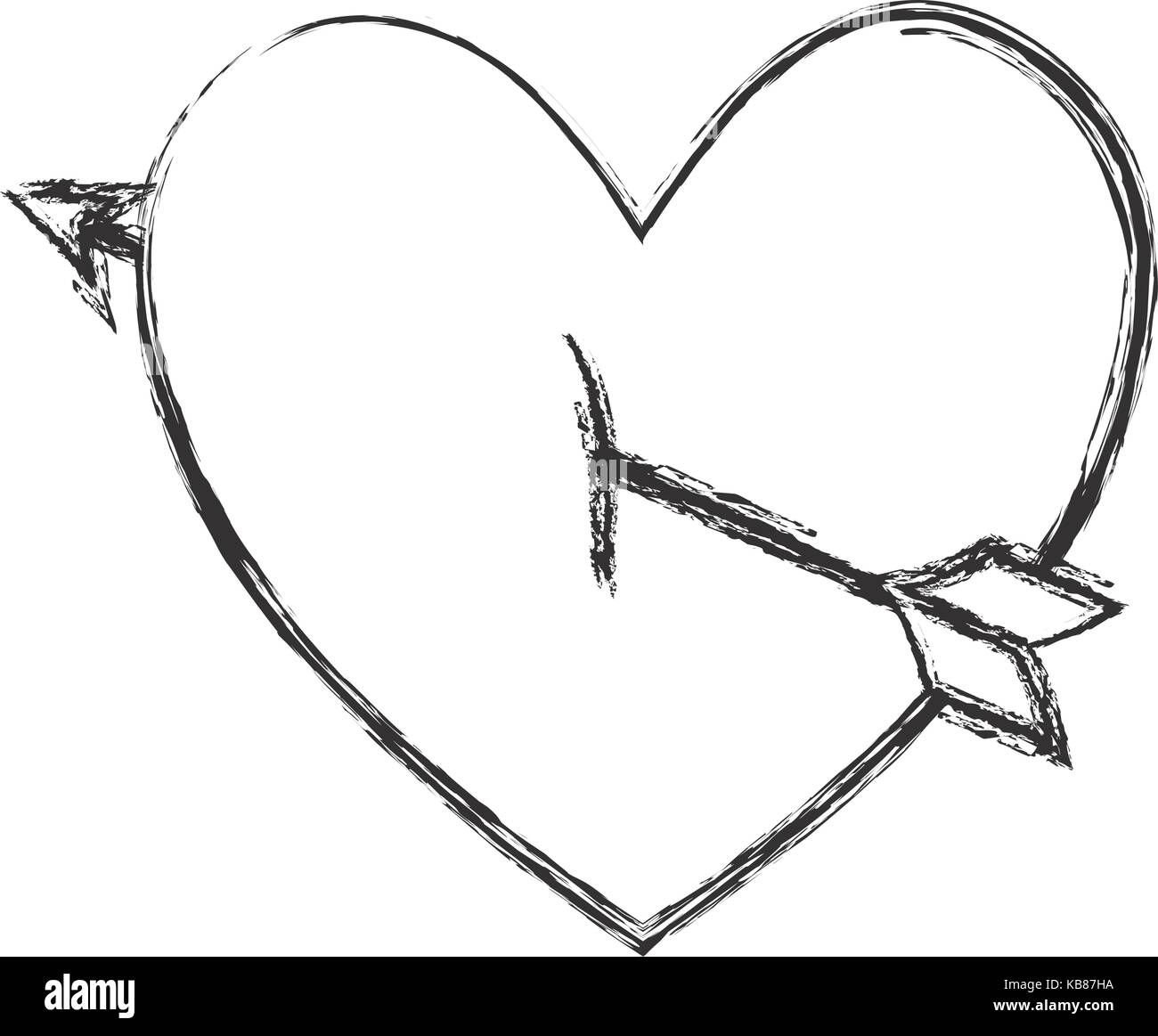 arrowed heart icon over white background vector illustration Stock ...