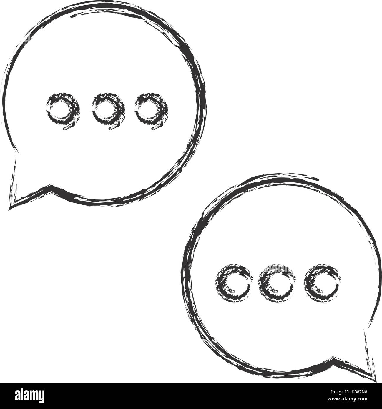 speech bubbles icon over white background vector illustration Stock ...