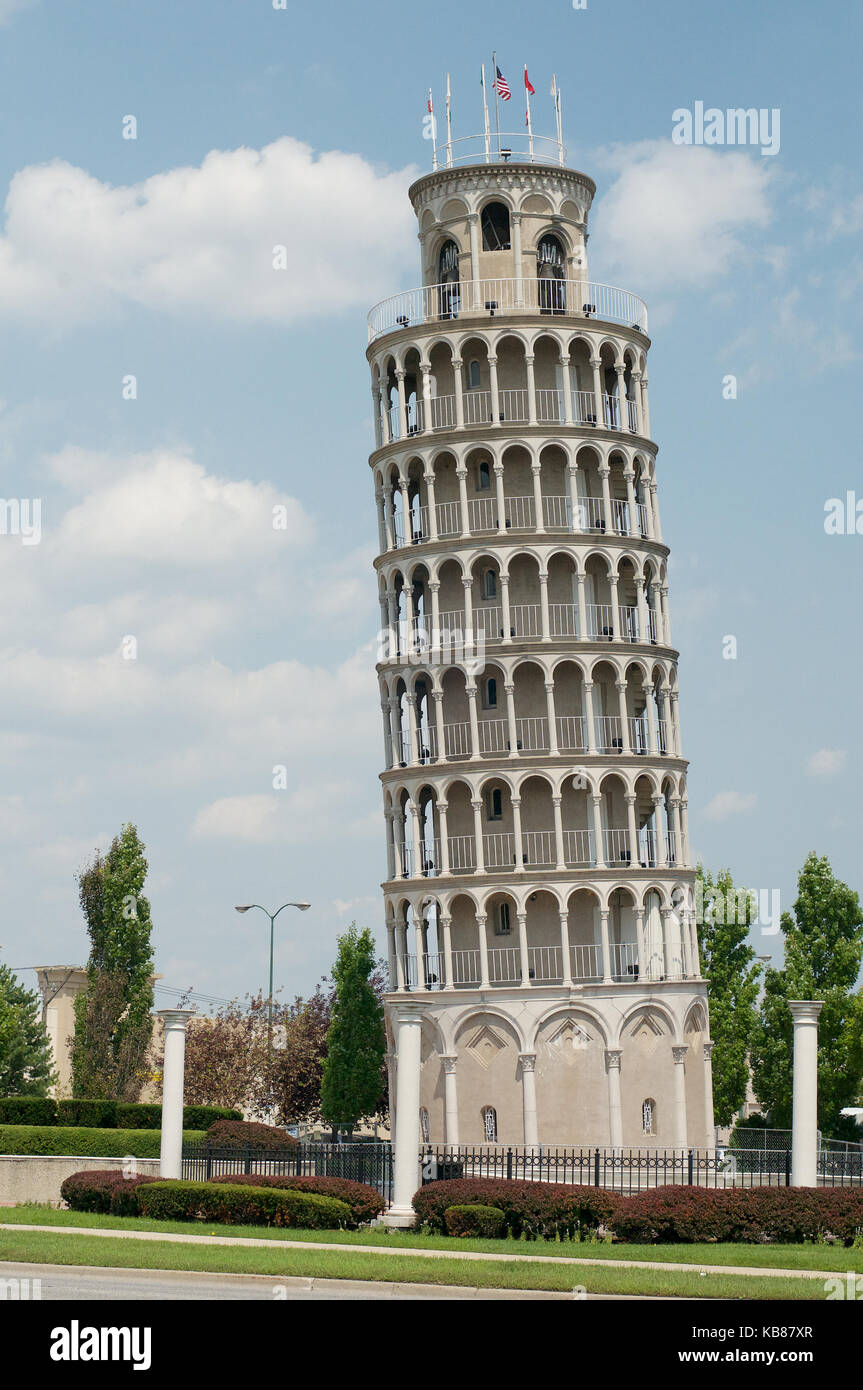 The leaning tower of Niles, Illinois, USA Stock Photo