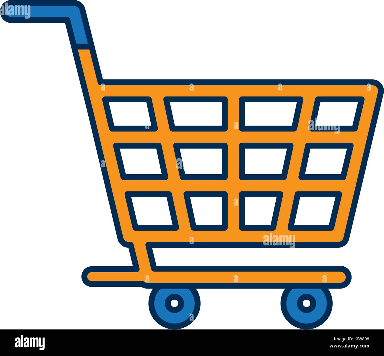shopping cart icon over white background vector illustration Stock ...