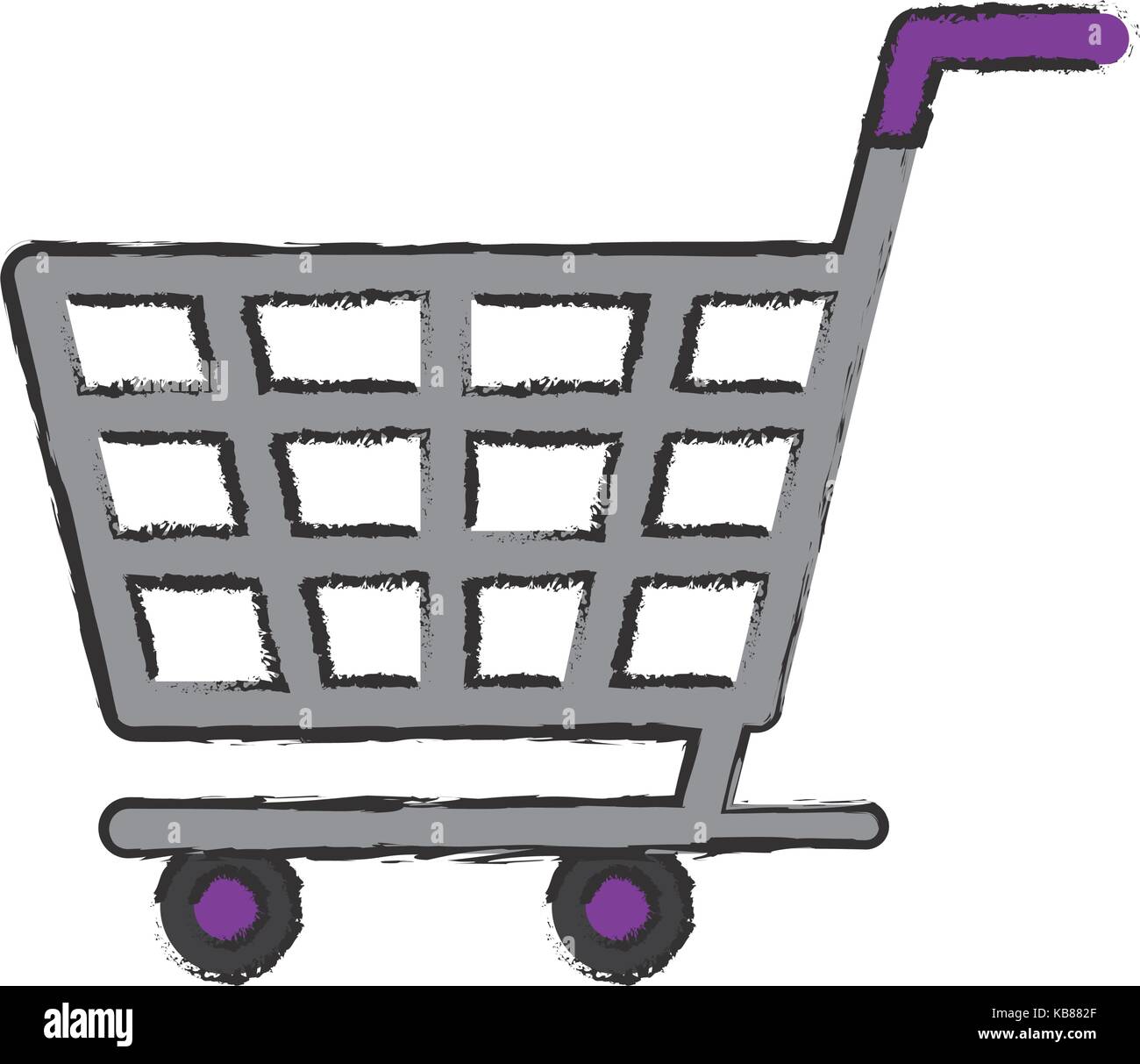 shopping cart icon over white background vector illustration Stock ...