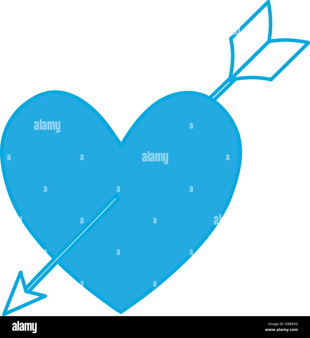 arrowed heart icon over white background vector illustration Stock ...