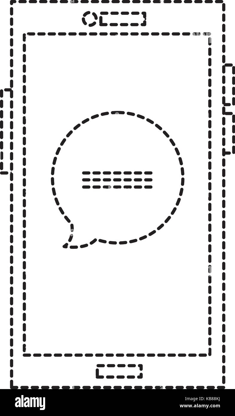 smartphone device with speech bubble vector illustration design Stock ...