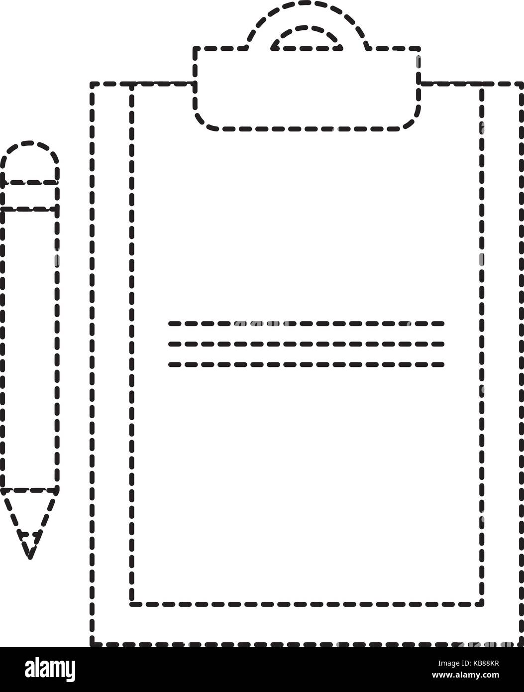 clipboard document with pencil vector illustration design Stock Vector ...
