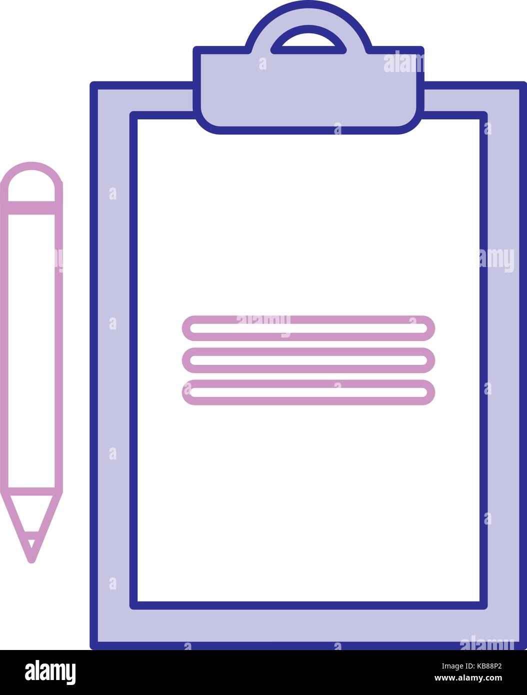 clipboard document with pencil vector illustration design Stock Vector ...