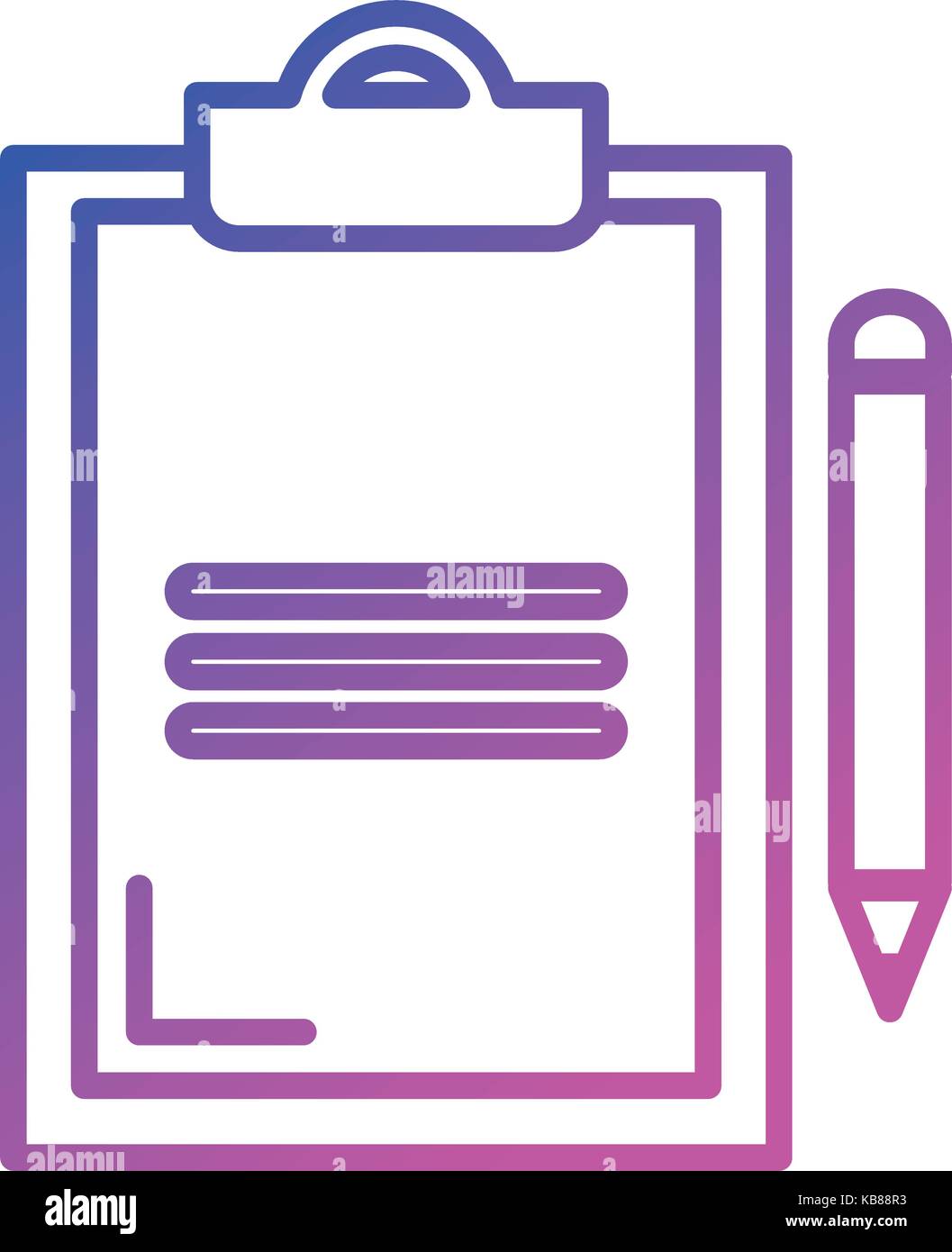 clipboard document with pencil vector illustration design Stock Vector ...