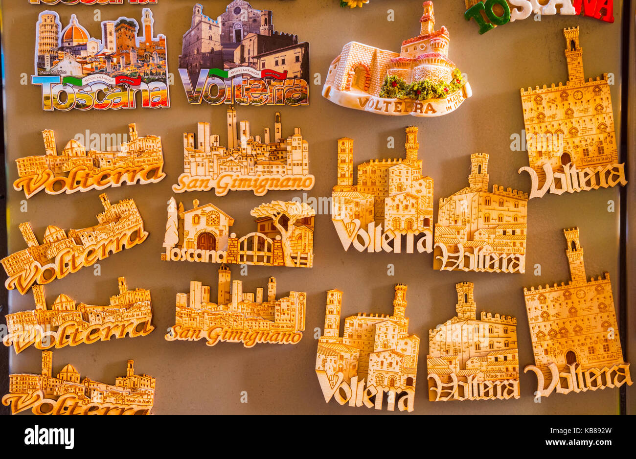 at a souvenir shop in Volterra Tuscany VOLTERRA / TUSCANY