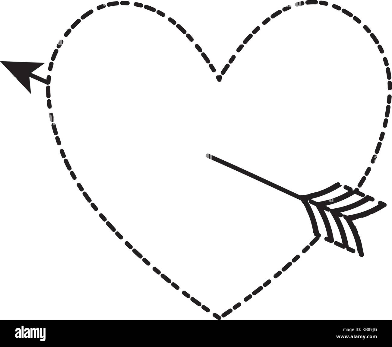arrowed heart icon over white background vector illustration Stock ...