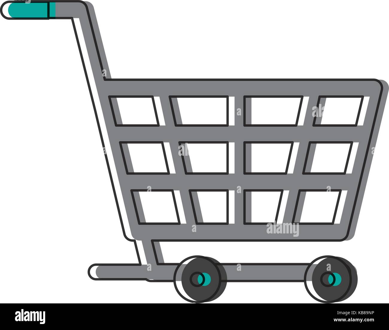 shopping cart icon over white background vector illustration Stock ...