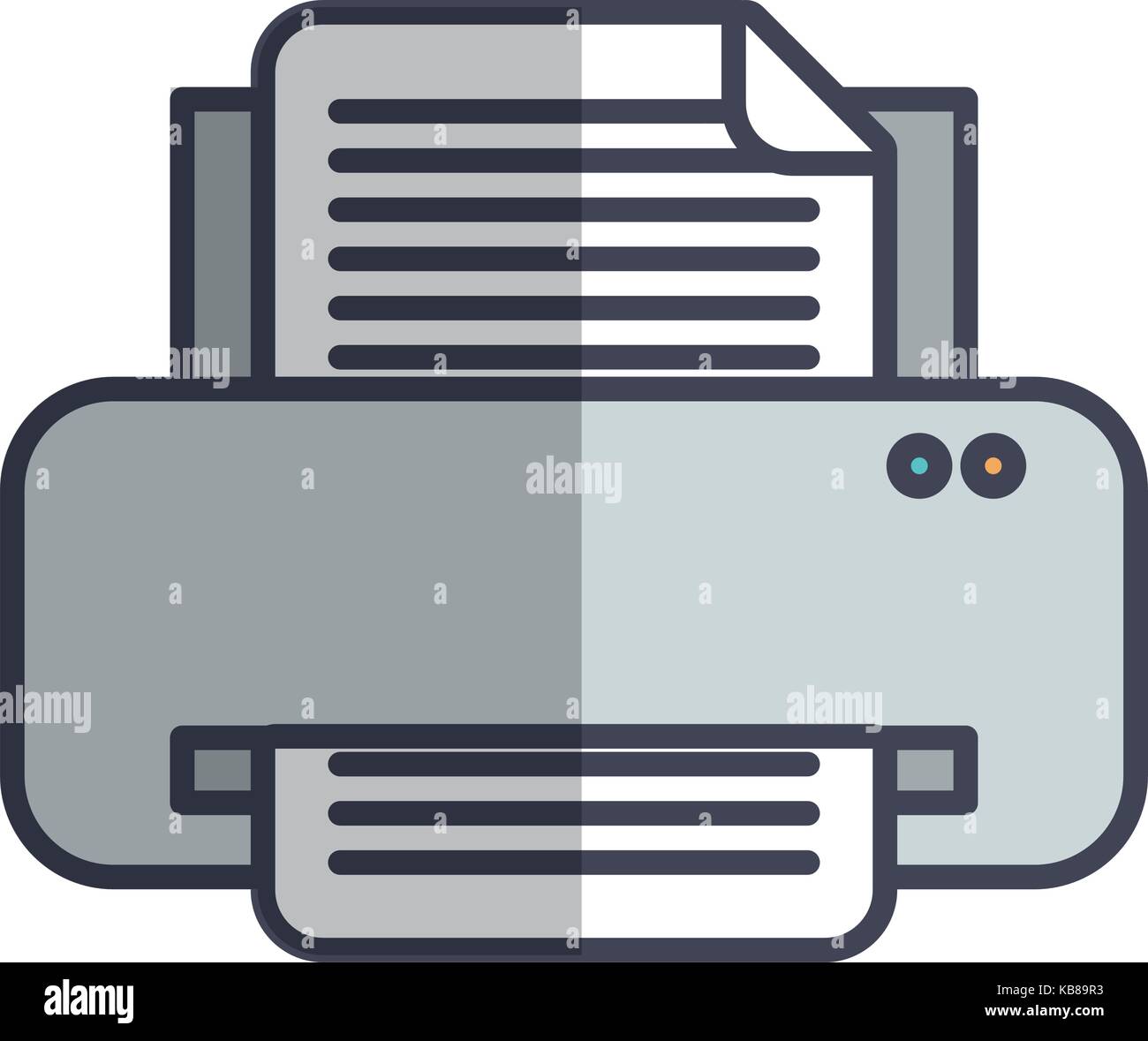 printer machine icon over white background vector illustration Stock ...
