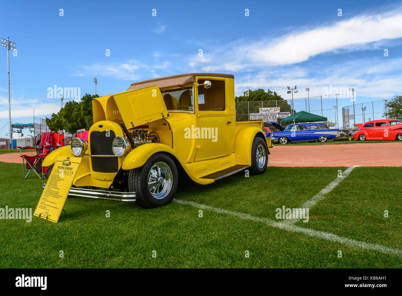 Classic truck on display at annual Midnight at The Oasis Car Show in