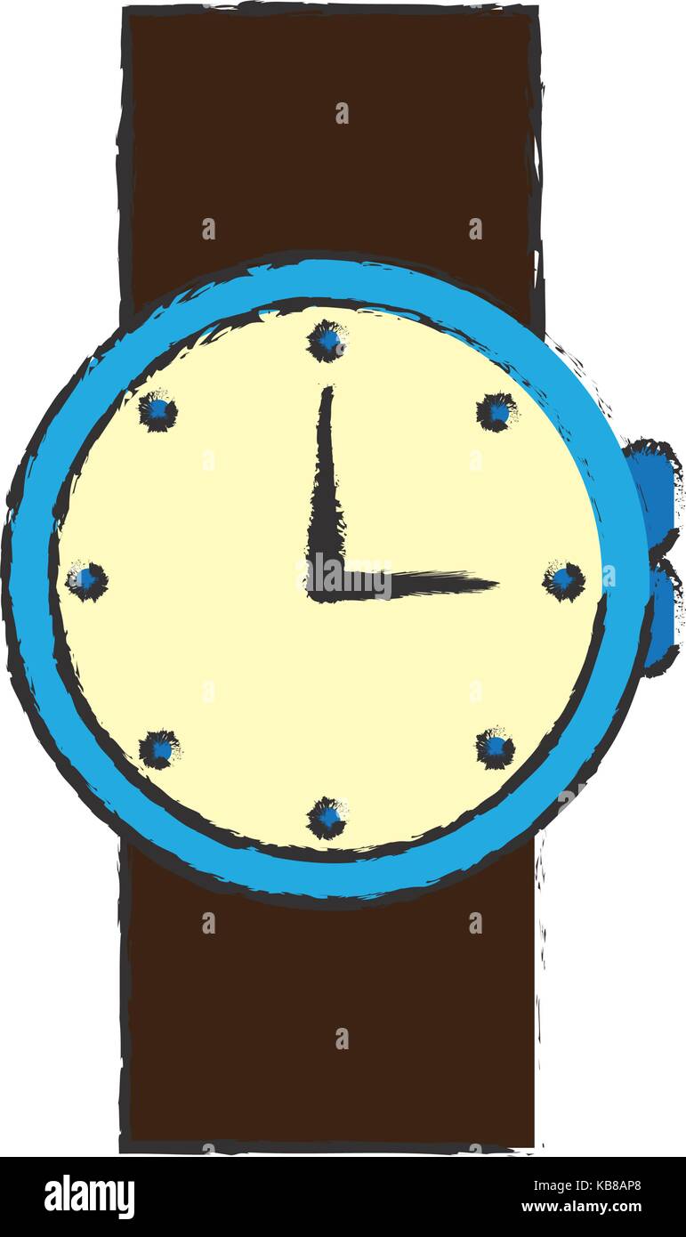 watch icon over white background vector illustration Stock Vector Image ...