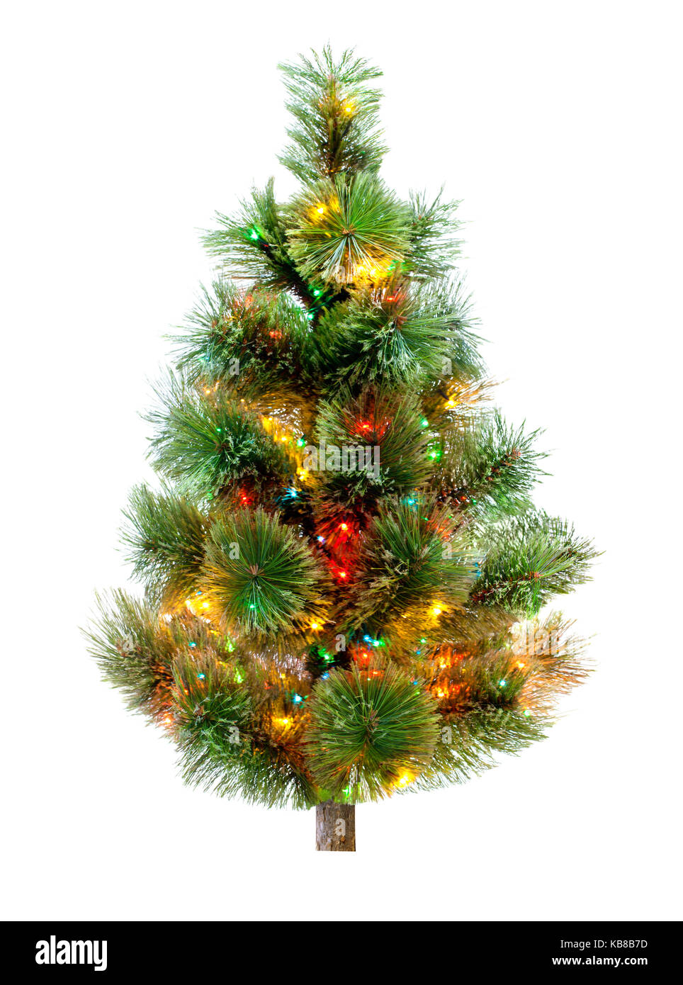 Christmas fir tree isolated on white background Stock Photo - Alamy