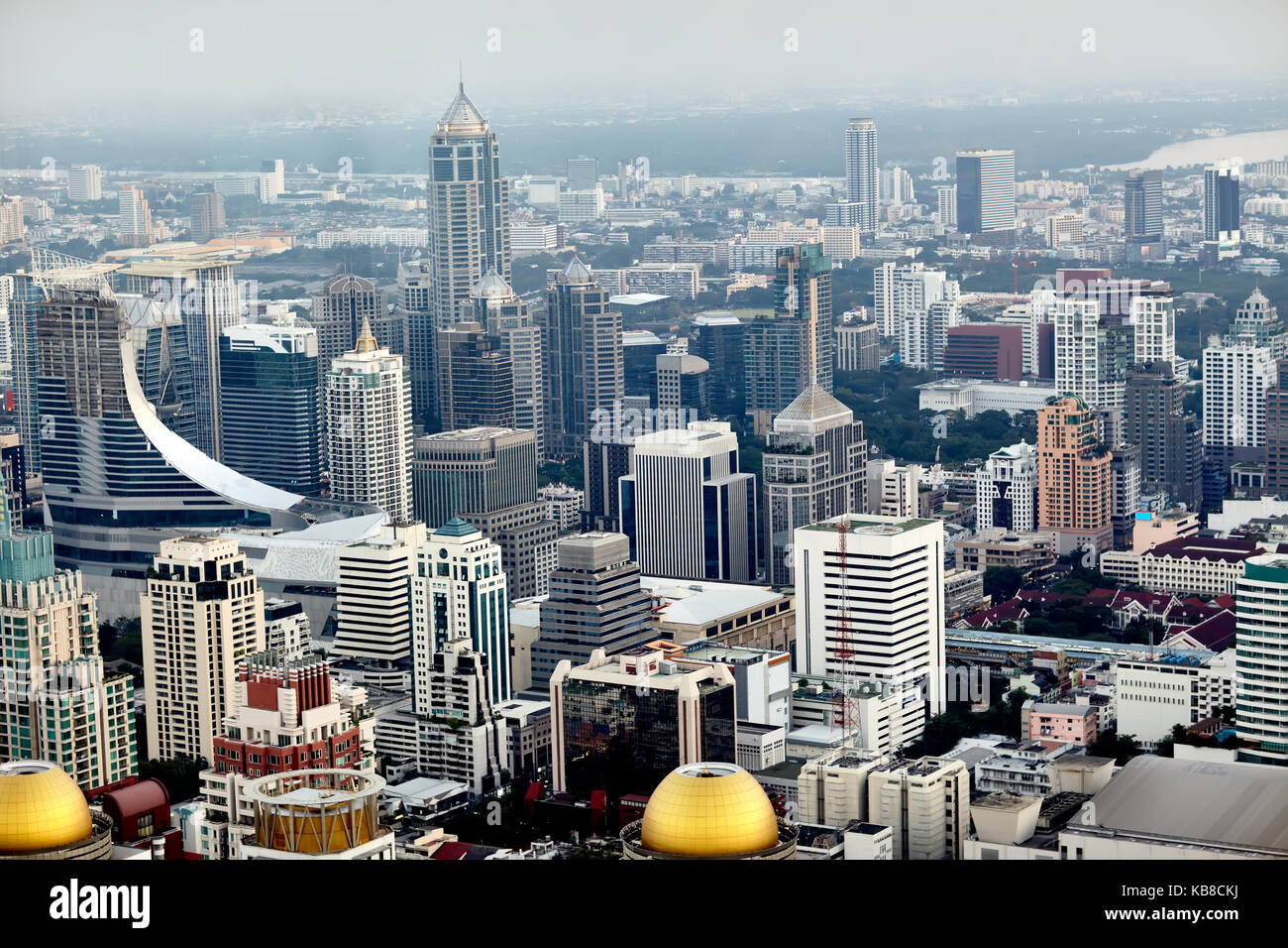 Bangkok cityscape in the business district. Top view Stock Photo - Alamy