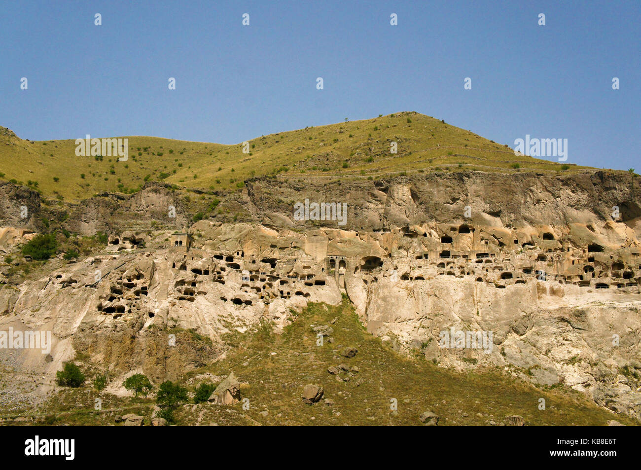 Caves of medieval rock city in Vardzia, Stock Photo Alamy